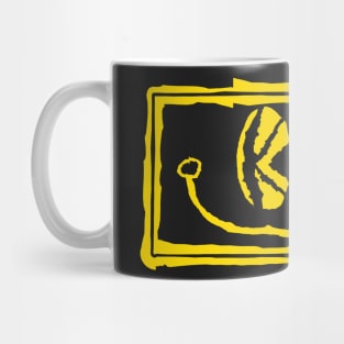 KS Eyes Kansas Grunge Smiling Face Yellow Mug